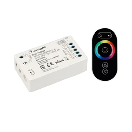 Фото #1 товара Контроллер ARL-OVAL-RGBW Black (5-24V, 4x4A, ПДУ Овал, RF) (Arlight, IP20 Пластик, 3 года)