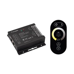 Фото #1 товара Контроллер ARL-4022-OVAL-MIX Black (12-24V, 2x10A, ПДУ, RF) (Arlight, IP20 Металл, 3 года)