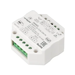 Фото #1 товара Диммер SMART-D5-TUYA-DIM-IN (230V, 1.5A, TRIAC, WiFi, 2.4G) (Arlight, IP20 Пластик, 5 лет)