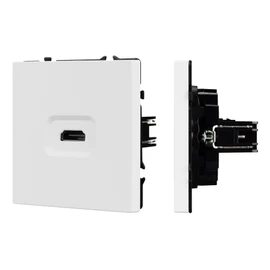Фото #1 товара Механизм HDMI розетки SCT-NOBE-MHD1-SFPL-WH (Arlight, Белый кварц)
