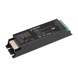 Фото #1 товара INTELLIGENT ARLIGHT Декодер SMART-DMX512-305-63-RDM-SUF Black (12-48V, 5x4A, RJ-45) (IARL, IP20 Металл, 5 лет)