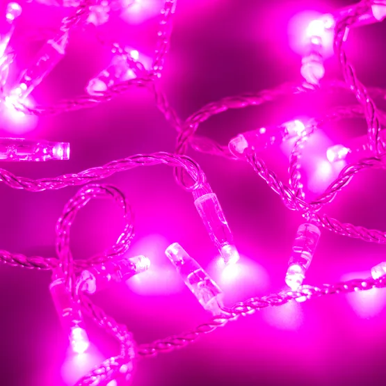 Фото #1 товара Светодиодная гирлянда ARD-STRING-CLASSIC-10000-CLEAR-100LED-STD PINK (230V, 7W) (Ardecoled, IP65)