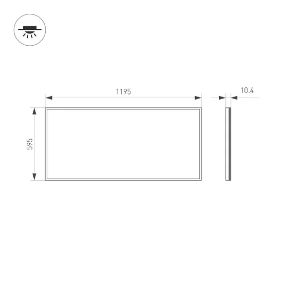 Фото #2 товара Панель IM-600x1200A-48W White (Arlight, IP40 Металл, 3 года)