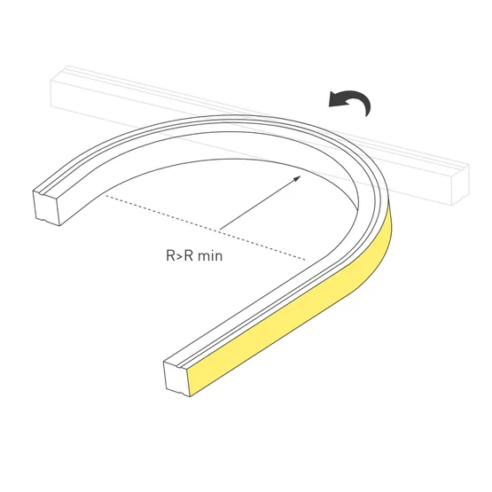 Фото #3 товара Грейзер THOR-TOP-B70-10x10mm 24V White6500 (15 W/m, IP67, 5m, wire x2) (Arlight, Вывод вниз, 3 года)