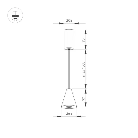 Фото #8 товара Светильник SP-ELEMENTA-CONE-R83-9W Warm3000 (BK, 39 deg, 230V) (Arlight, IP40 Металл, 3 года)