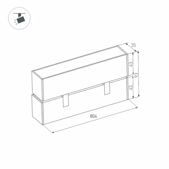 Фото #2 товара Светильник MAG-FLAT-FOLD-45-S805-24W Warm3000 (WH, 100 deg, 24V) (Arlight, IP20 Металл, 3 года)