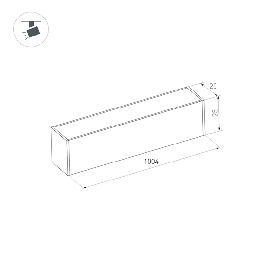 Фото #6 товара Светильник MAG-FLAT-25-L1000-30W Warm3000 (BK, 100 deg, 24V) (Arlight, IP20 Металл, 5 лет)