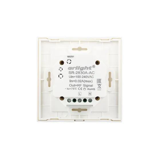 Фото #2 товара Панель Sens SR-2830A-RF-IN White (220V,DIM,4 зоны) (Arlight, IP20 Пластик, 3 года)