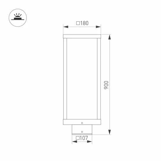 Фото #4 товара Светильник LGD-Path-Cub-H900B-12W Warm White (Arlight, IP54 Металл, 3 года)