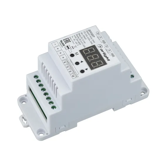 Фото #1 товара Декодер SMART-K36-DMX (12-24V, 4x5A, DIN) (Arlight, IP20 Пластик, 5 лет)