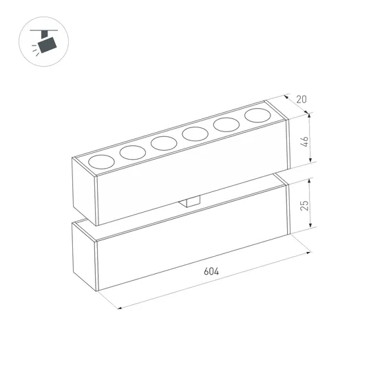 Фото #9 товара Светильник MAG-DOTS-FOLD-25-S600-18W Warm3000 (BK, 30 deg, 24V) (Arlight, IP20 Металл, 5 лет)