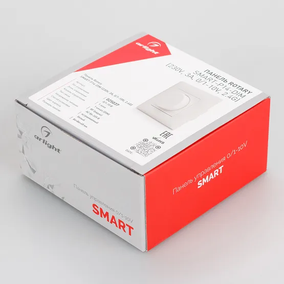 Фото #3 товара Панель SMART-P14-DIM-IN White (230V, 3A, 0-10V, Rotary, 2.4G) (Arlight, IP20 Пластик, 5 лет)