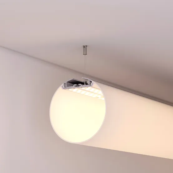 Фото #4 товара Профиль с экраном SL-ROUND-D120-2500 ANOD+OPAL (Arlight, Алюминий)