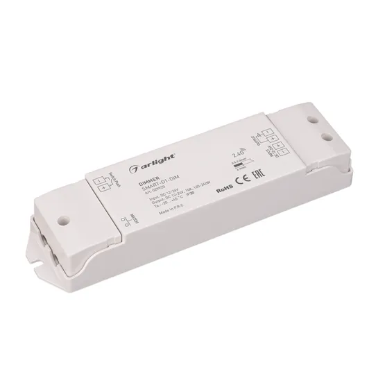 Фото #1 товара Диммер SMART-D1-DIM (12-24V, 1x10A, 2.4G) (Arlight, IP20 Пластик, 5 лет)