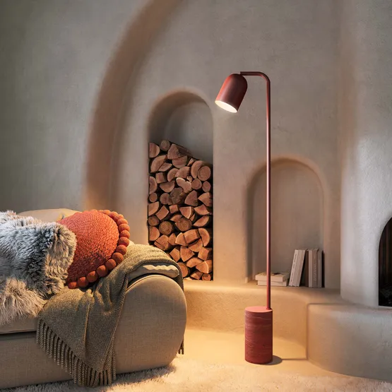 Фото #5 товара Светильник SP-MASON-FLOOR-R143-6W Warm3200-MIX (RD, 120 deg, 230V) (Arlight, IP20, Травертин, 5 лет)