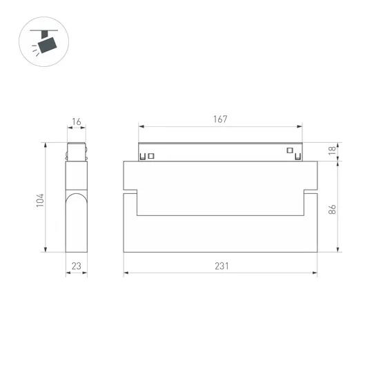 Фото #5 товара Светильник MAG-ORIENT-FLAT-FOLD-S230-12W Day4000 (WH, 80 deg, 48V, DALI) (Arlight, IP20 Металл, 5 лет)