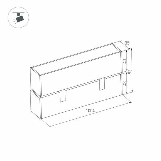 Фото #2 товара Светильник MAG-FLAT-FOLD-45-S1005-30W Warm3000 (BK, 100 deg, 24V) (Arlight, IP20 Металл, 5 лет)