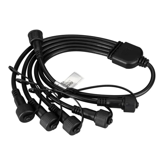 Фото товара Коннектор питания ARD-CLASSIC-SYNC-RGB Black (230V, 5 ports) (Ardecoled, Закрытый)