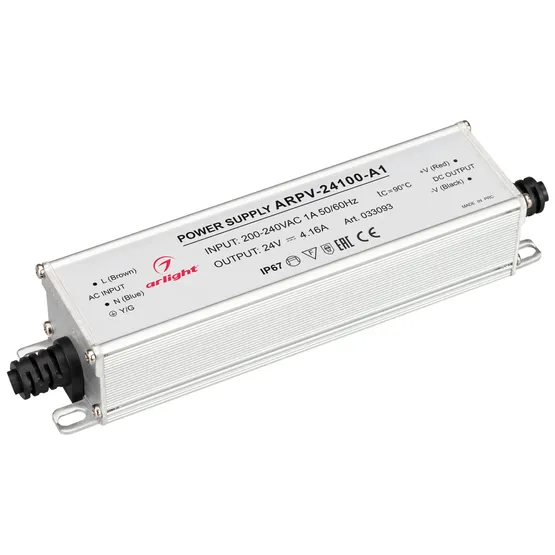 Фото #1 товара Блок питания ARPV-24100-A1 (24V, 4.16A, 100W) (Arlight, IP67 Металл, 3 года)