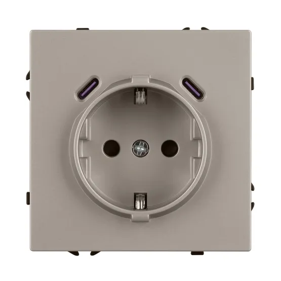 Фото #4 товара Механизм розетки с USB зарядкой SCT-NOBE-MUCC-SFPL-CA (230V, 16A) (Arlight, -)