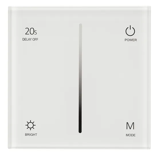 Фото #2 товара Панель SMART-P36-DIM-IN White (230V, 1.2A, TRIAC, Sens, 2.4G) (Arlight, IP20 Пластик, 5 лет)