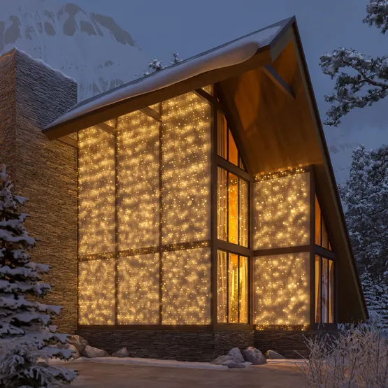 Фото #5 товара Светодиодная гирлянда ARD-CURTAIN-CLASSIC-2000x9000-CLEAR-2200LED Warm (230V, 120W) (Ardecoled, IP65)