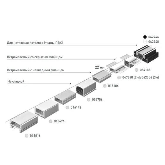 Фото #5 товара Профиль ARH-WIDE-H16-2000 ANOD (Arlight, Алюминий)