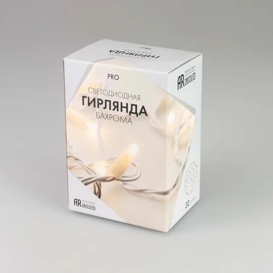 Фото #4 товара Светодиодная гирлянда ARD-EDGE-PRO-4000x600-WHITE-128LED-FLASH Warm/Warm (230V, 8W) (Ardecoled, IP65)