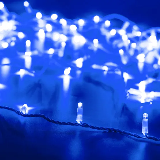 Фото #1 товара Светодиодная гирлянда ARD-STRING-CLASSIC-10000-CLEAR-100LED-FLASH BLUE (230V, 7W) (Ardecoled, IP65)