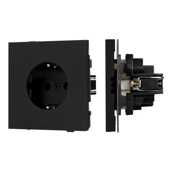 Фото #1 товара Механизм электрической розетки SCT-TENDO-MEU1-SFPL-BK (230V, 16A) (Arlight, -)