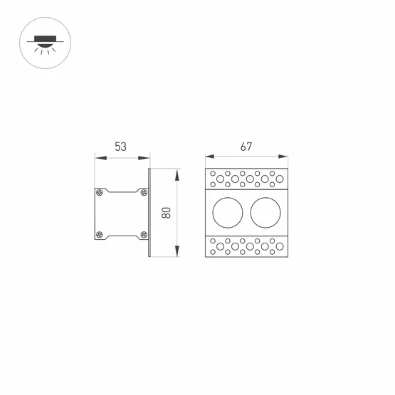 Фото #6 товара Светильник MS-ORIENT-BUILT-TRIMLESS-TC-S38x67-5W Day4000 (WH-BK, 30 deg, 230V) (Arlight, IP20 Металл, 5 лет)