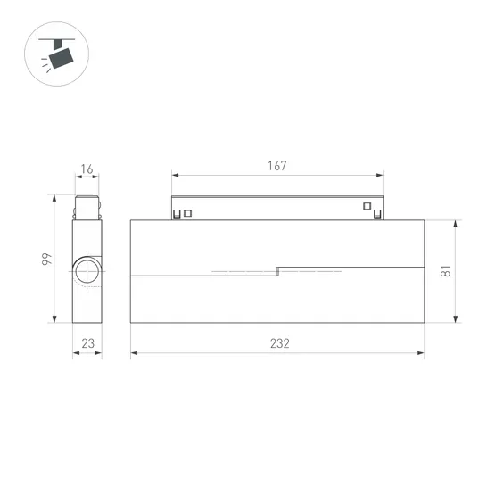 Фото #5 товара Светильник MAG-ORIENT-LASER-FOLD-S230-12W Warm3000 (BK, 30 deg, 48V) (Arlight, IP20 Металл, 5 лет)