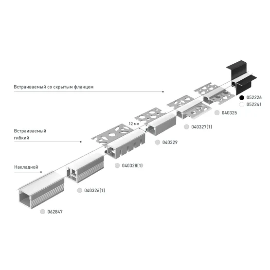 Фото #4 товара Профиль LINE-1212-2000 ANOD (Arlight, Алюминий)