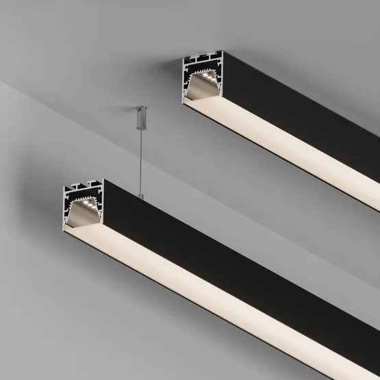 Фото #4 товара Профиль LINE-3535-TRAY-3000 BLACK (Arlight, Алюминий)
