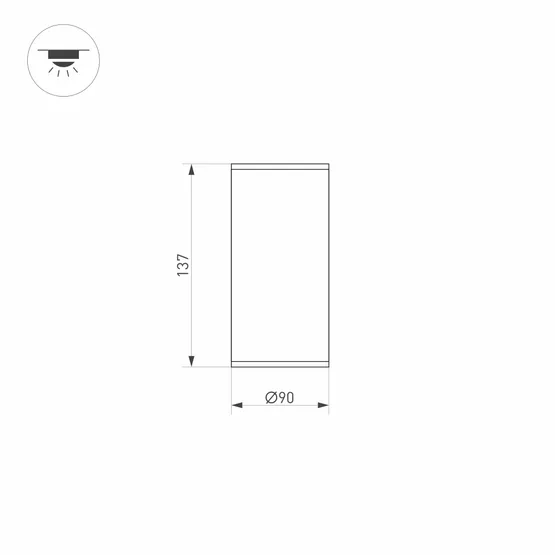 Фото #5 товара Светильник LGD-FORMA-SURFACE-R90-12W Day4000 (GR, 44 deg, 230V) (Arlight, IP54 Металл, 3 года)