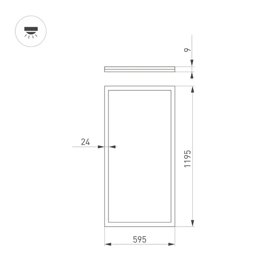 Фото #4 товара Светильник DL-INTENSO-S600x1200-60W Warm3000 (WH, 120 deg, 230V) (Arlight, IP40 Металл, 3 года)