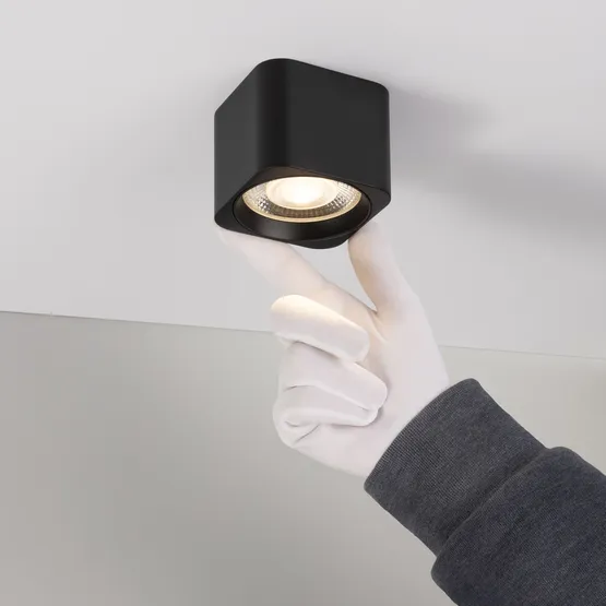 Фото #4 товара Светильник SP-DICE-S78x78-10W Warm3000 (BK, 24 deg, 230V) (Arlight, IP54 Металл, 5 лет)